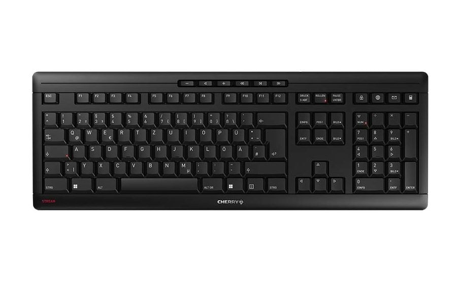 JK-8550DE-2 Stream Universal Tastatur RF kabellos + USB 2.4 - 2.4835 GHz  (Schwarz) 