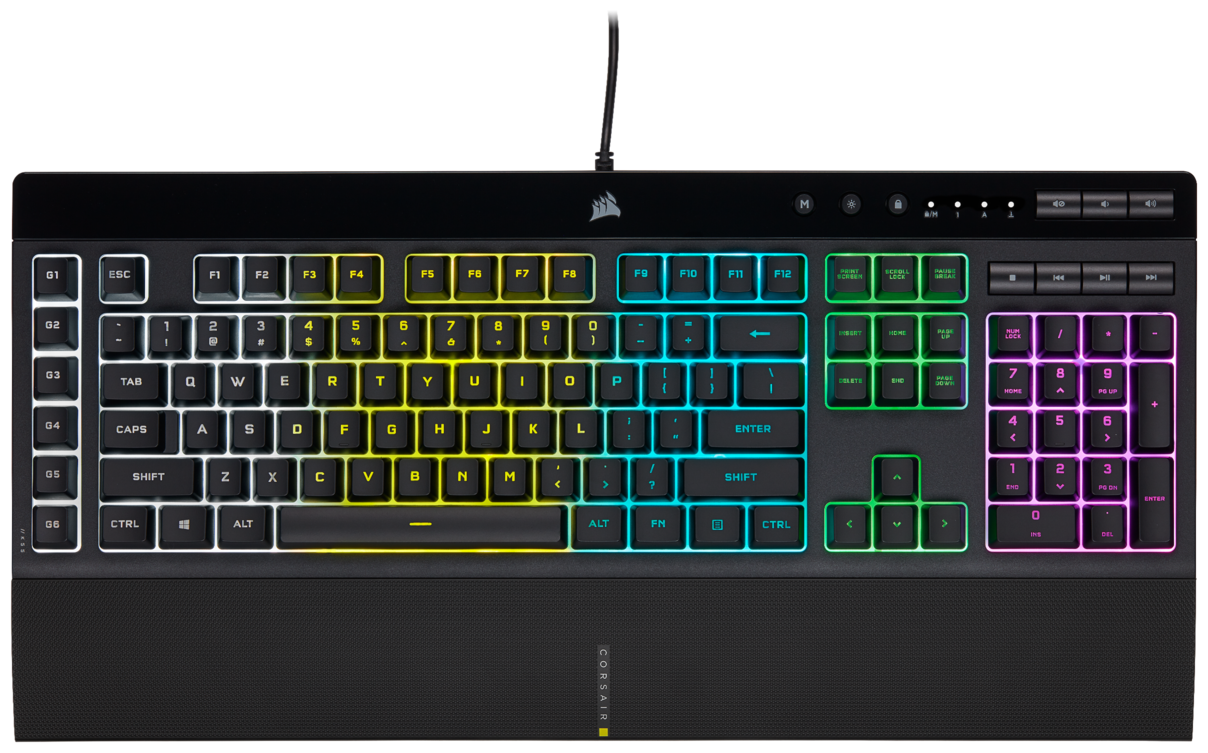 K55 RGB Pro RGB-LED Gaming Tastatur (Schwarz) 