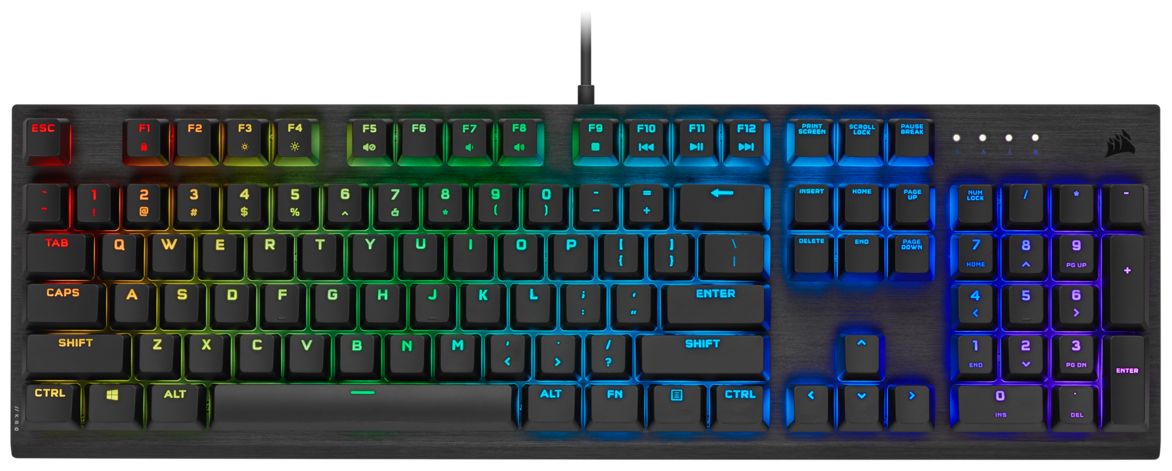 K60 RGB-LED Gaming Tastatur (Schwarz) 