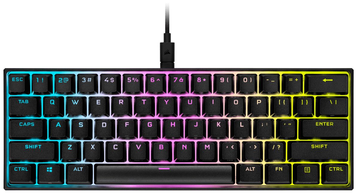 K65 Mini 60% RGB-LED Gaming Tastatur (Schwarz) 