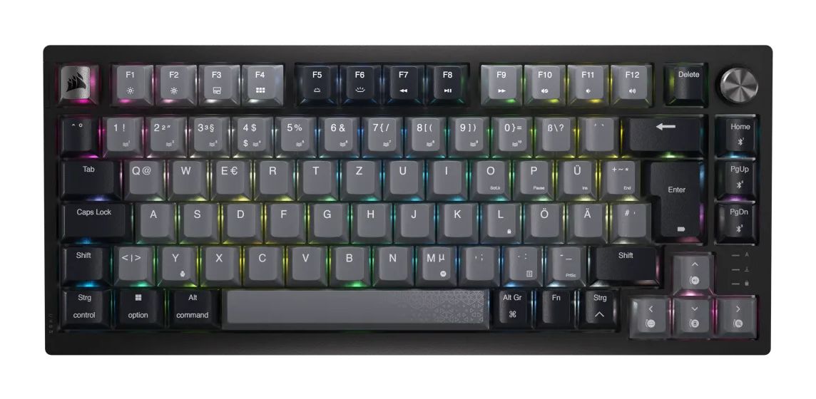 K65 Plus Wireless Gaming Tastatur RF kabellos + USB  (Schwarz) 