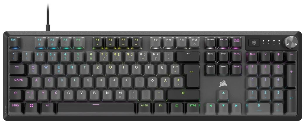 K70 Core RGB mechanische RGB-LED Gaming Tastatur (Grau) 