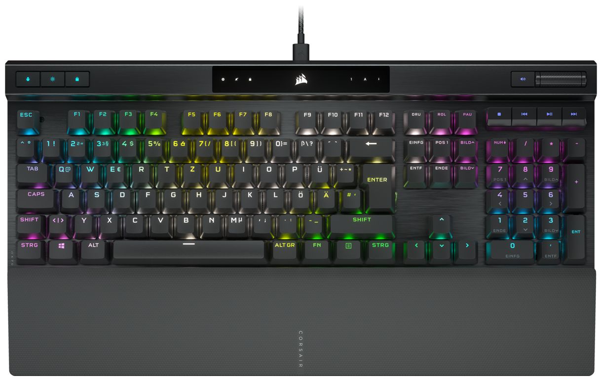 K70 RGB Pro mechanische RGB-LED Gaming Tastatur (Schwarz) 