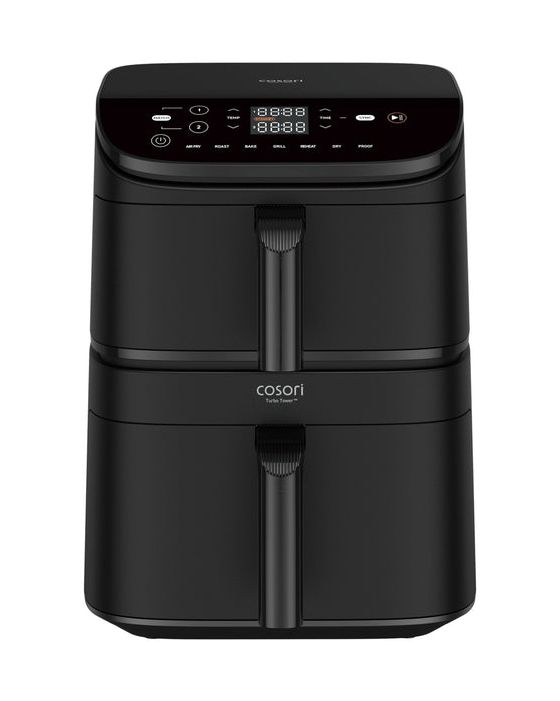 Turbo Tower Doppel Heißluftfritteuse 10,8 l  (Schwarz) 