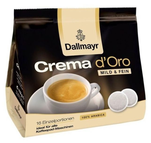 Crema D´Oro Mild & Fein Kaffeepads 100% Arabica 16 Einzelportionen 