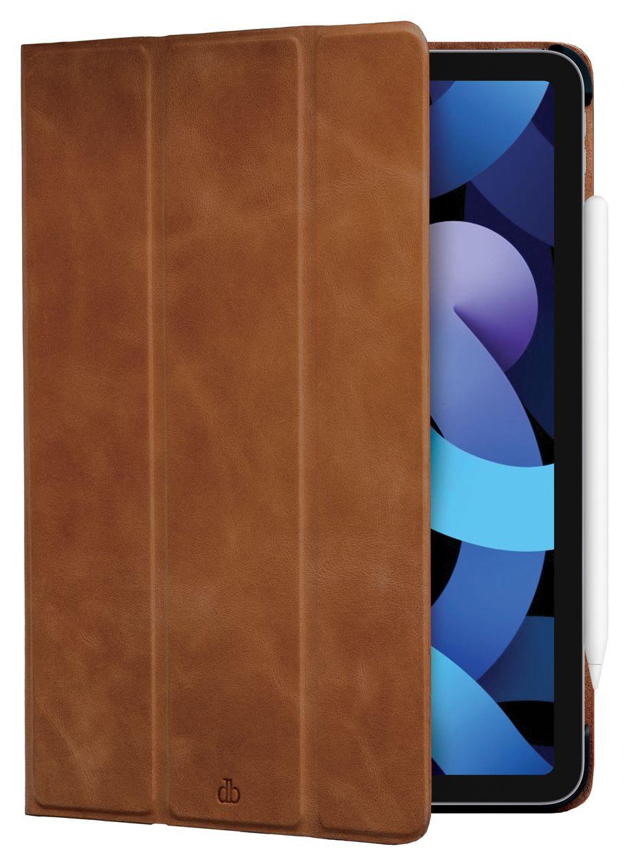 Risskov Folio aus Vollnarbenleder für Apple iPad Air 10.9"/Pro 11" bis 27,7 cm (10.9") Kratzresistent mit Magnetverschluss (Beige) 