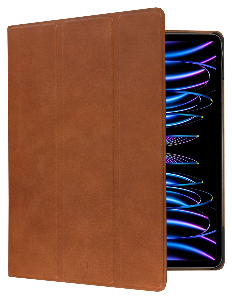 Risskov Folio aus Vollnarbenleder für Apple iPad mini (6th generation) bis 21,1 cm (8.3") Kratzresistent mit Magnetverschluss (Beige) 