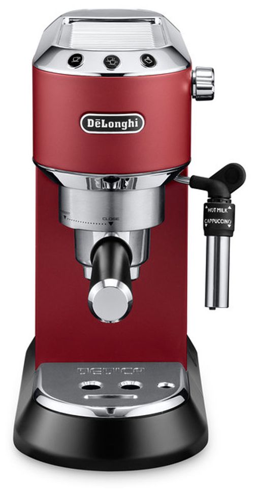 EC685.R Dedica Style Siebträger Kaffeemaschine 1300 W (Schwarz, Rot, Silber) 