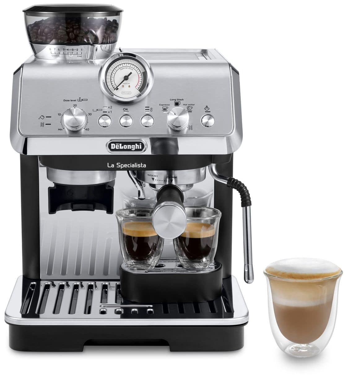 EC9155.MB La Specialista Siebträger Kaffeemaschine 15 bar 1400 W (Schwarz, Edelstahl) 