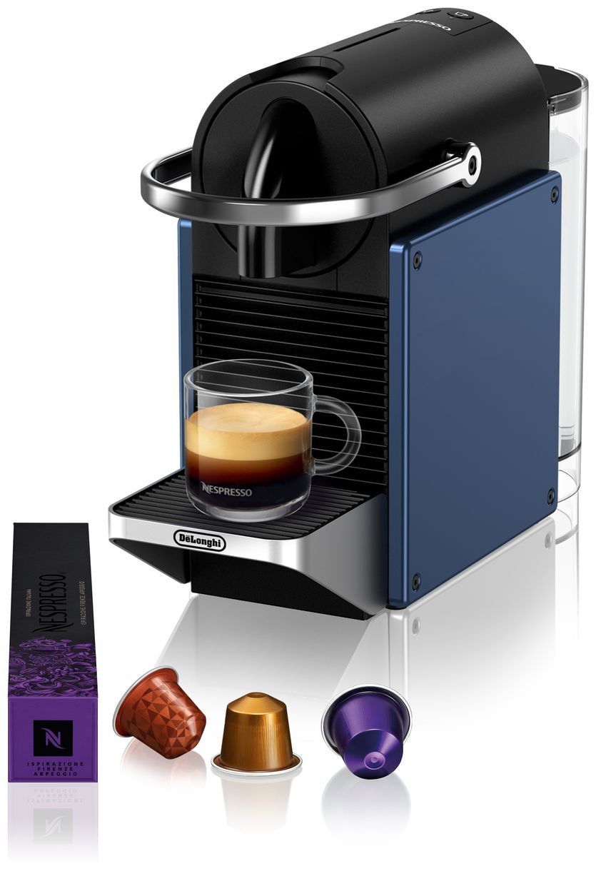 EN127.BL Pixie Nespresso Kapselmaschine 19 bar 1,0 l (Schwarz, Blau, Silber) 