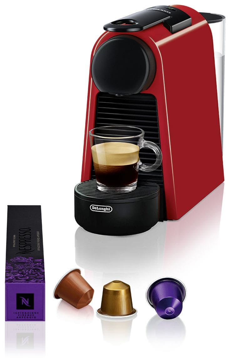 EN85.R Essenza Mini Nespresso Kapselmaschine 19 bar 0,6 l (Schwarz, Rot) 
