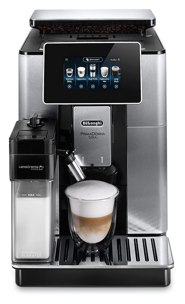 PrimaDonna Soul ECAM610.74.MB Kaffeevollautomat 19 bar 2,2 l 500 g AutoClean  (Schwarz, Edelstahl) 