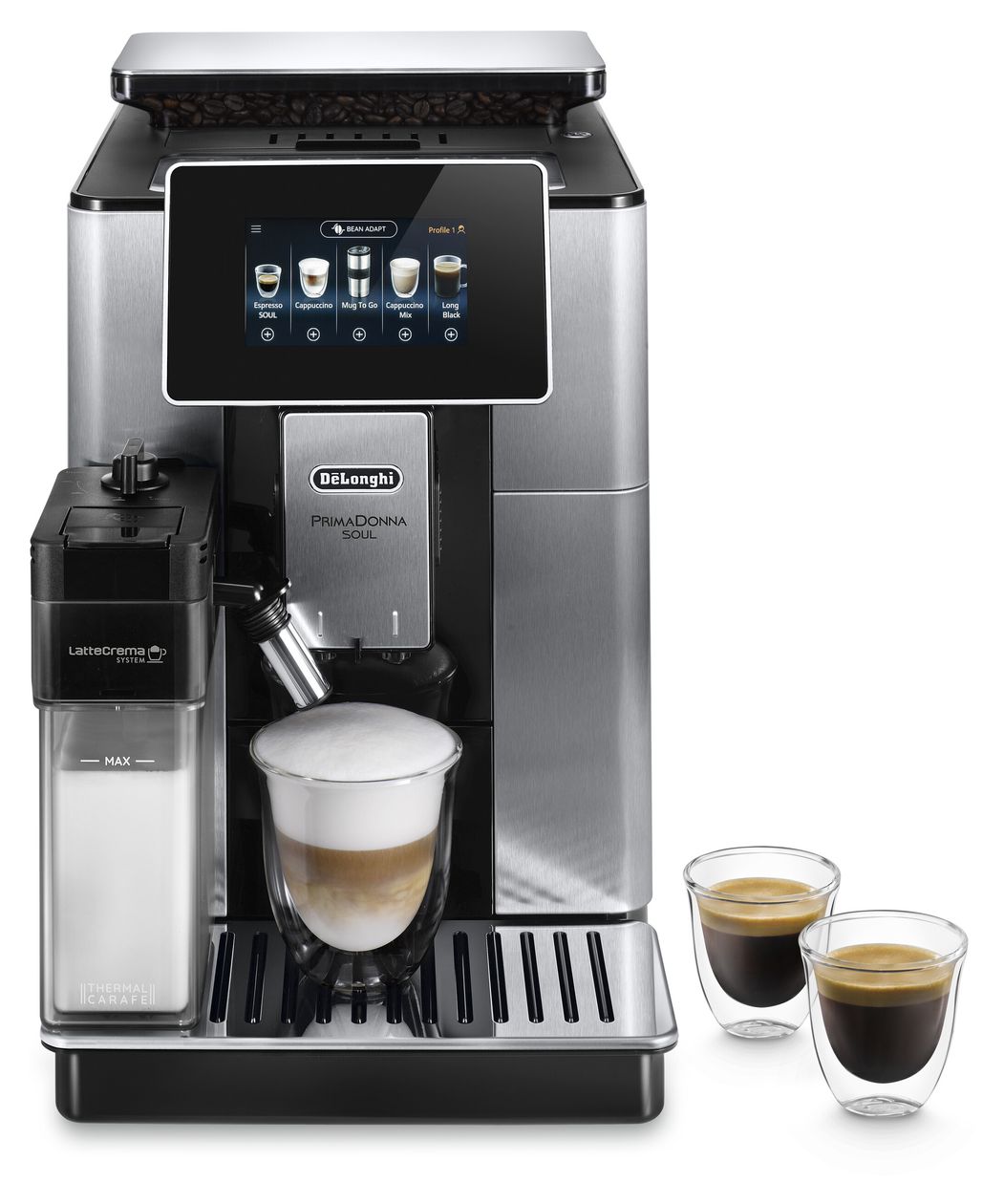 PrimaDonna Soul ECAM610.75.MB Kaffeevollautomat 2,2 l 500 g (Metal Black) 