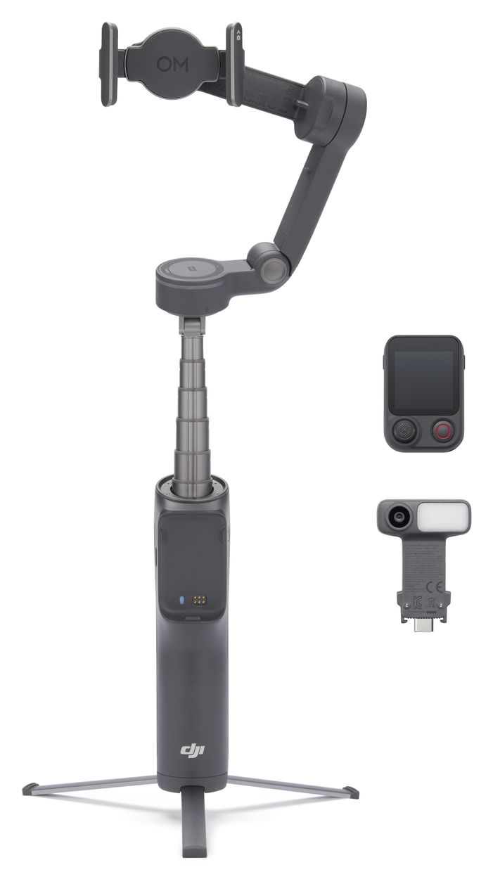 Osmo Mobile 8P Advanced Tracking Combo Stativ Gimbal für Smartphone faltbar Bluetooth  (Schwarz) 