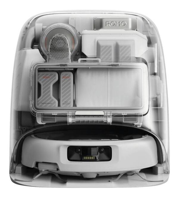 Romo P Saugroboter nass/trocken 180 min Akku 25000 Pascal Leistung  (Transparent) 