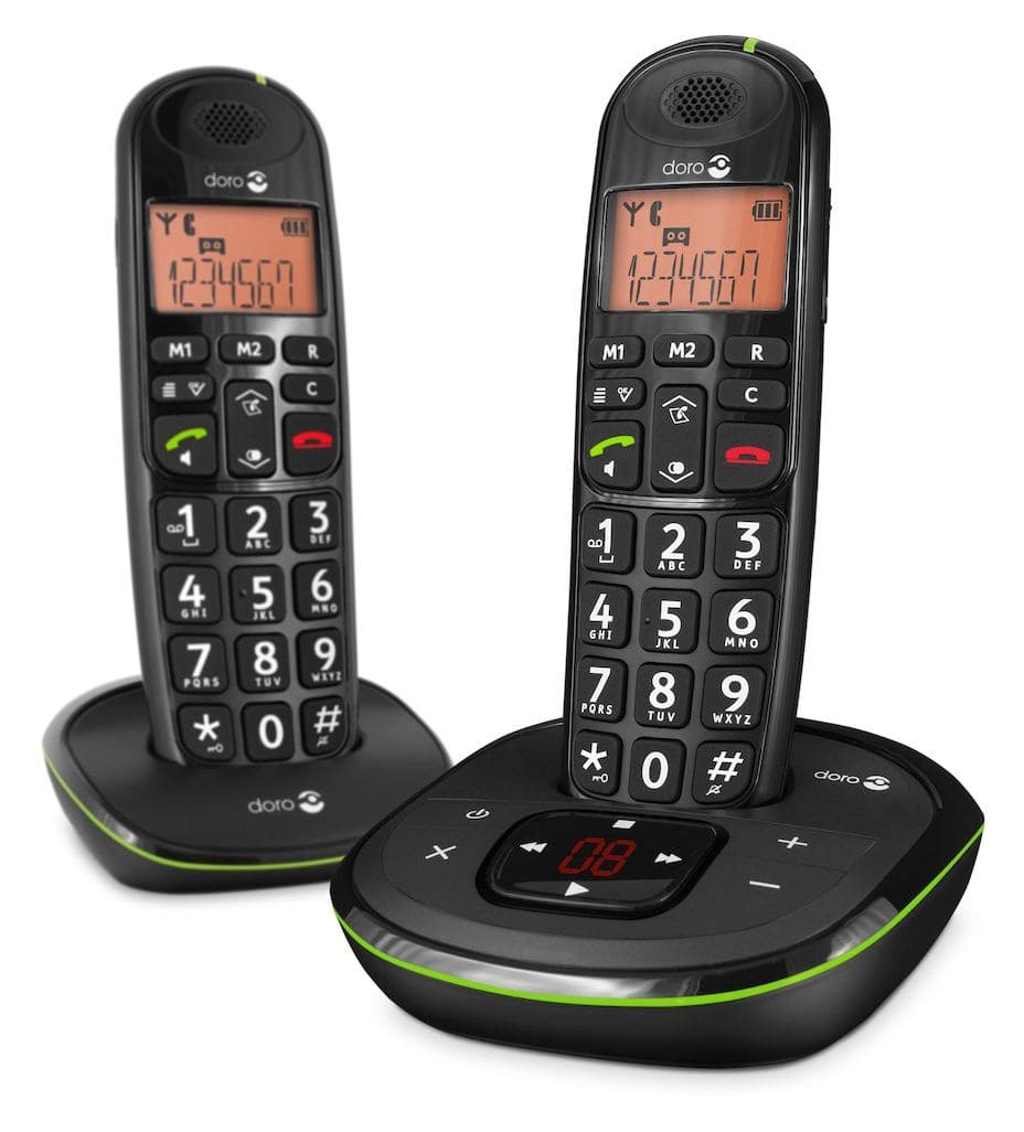 PhoneEasy 105wr Duo DECT-Telefon  (Schwarz) 