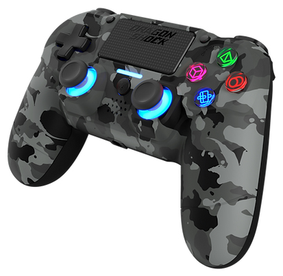 Mizar Analog / Digital Gamepad PlayStation 4 kabellos (Camouflage, Grau) 
