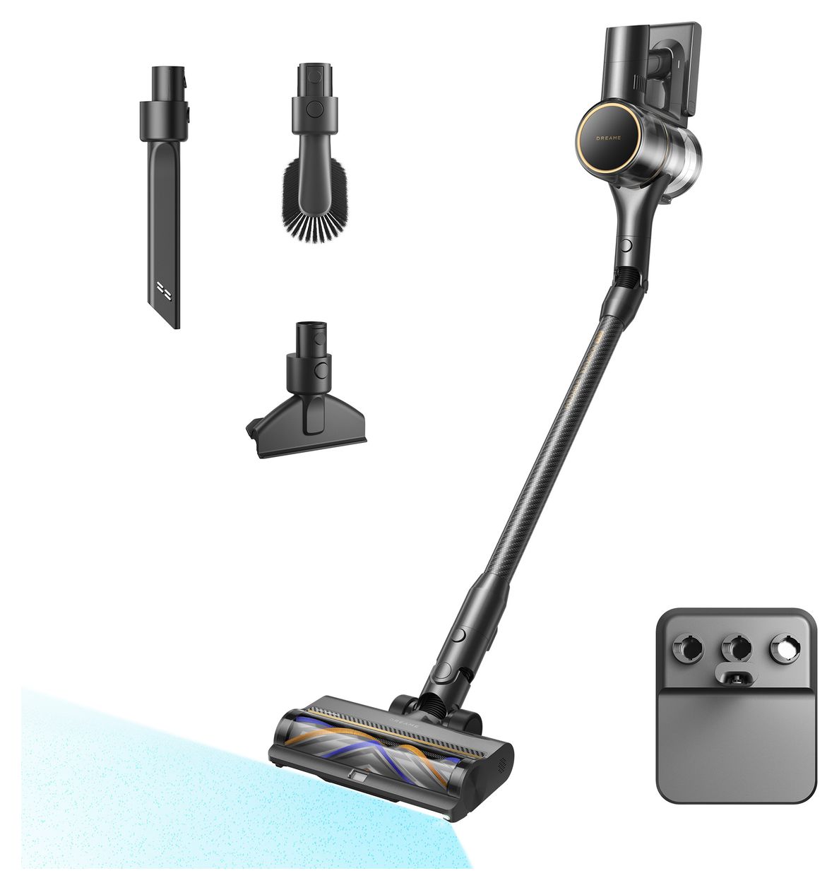 R20 Pro Handstaubsauger Beutellos bis 90 min Laufzeit 29,6 V Zyklonal  (Schwarz) 