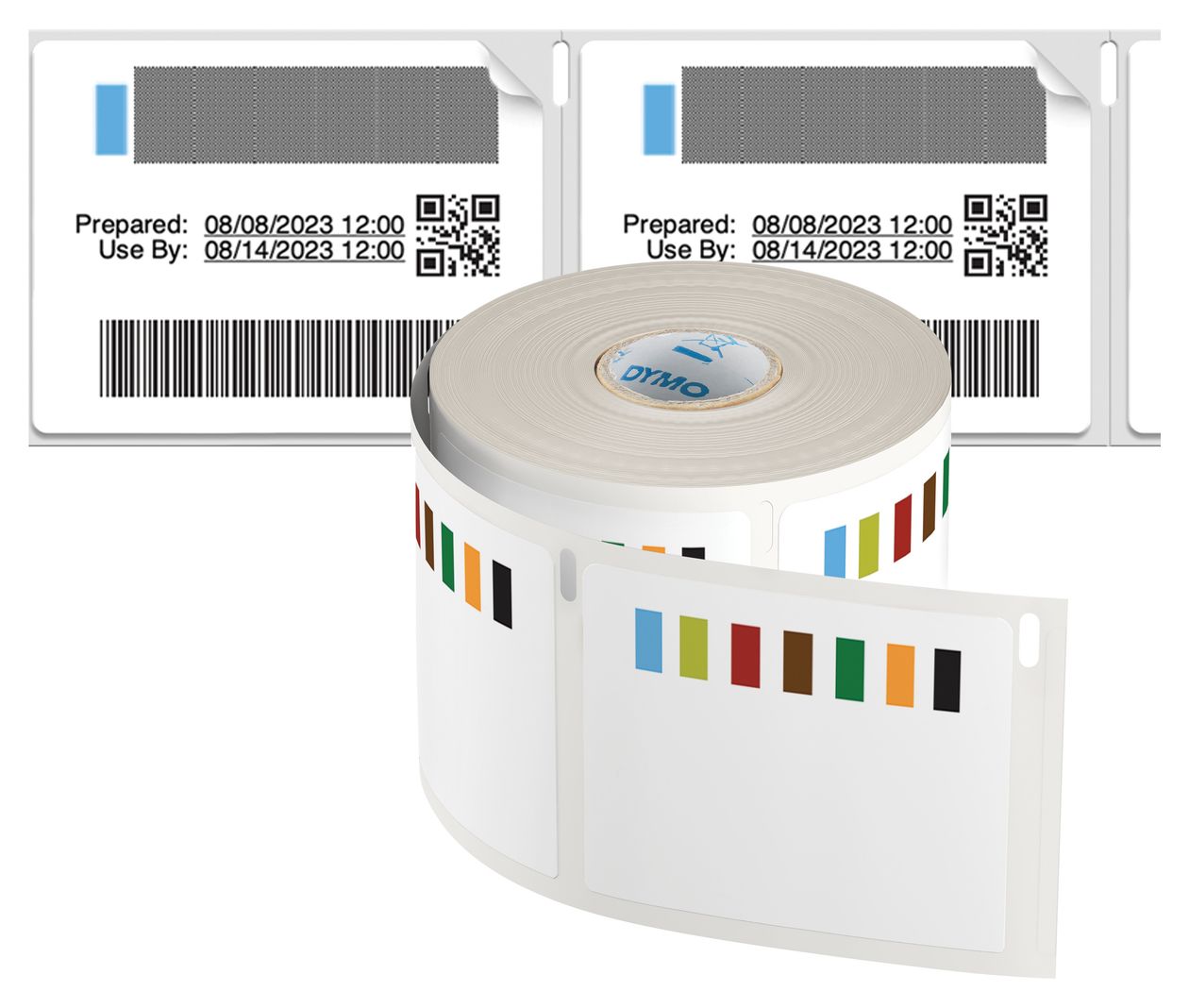 DYMO Original LabelWriter Etiketten für Lagerbewegungen | 54 mm x 70 mm | Farbcodierte Etiketten für die Vorratsrotation in der Großküche an | 400 Etiketten | für LabelWriter-Beschriftungsgerät 