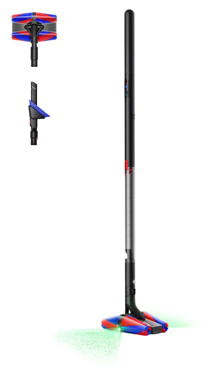 PencilVac Fluffycones Handstaubsauger Beutellos bis 30 min Laufzeit  (Schwarz, Grau) 