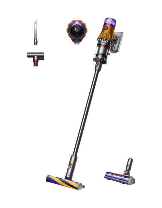 V12 Detect Slim Absolute Handstaubsauger Beutellos bis 60 min Laufzeit 25,2 V (Schwarz, Violett, Bronze, Gelb) 