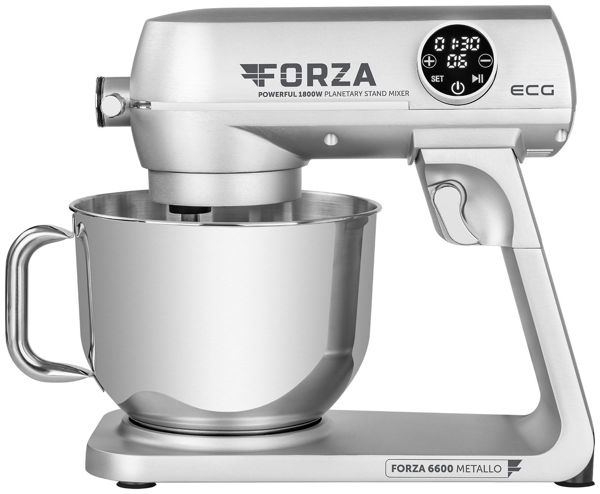 Forza 6600 1800 W Küchenmaschine 6,5 l (Silber, Edelstahl) 