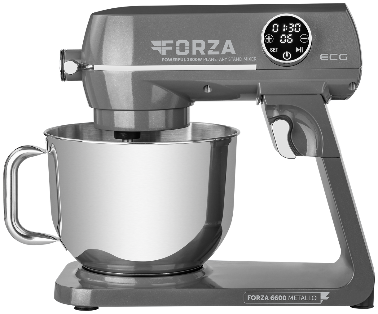 Forza 6600 1800 W Küchenmaschine 6,5 l (Schwarz, Edelstahl) 