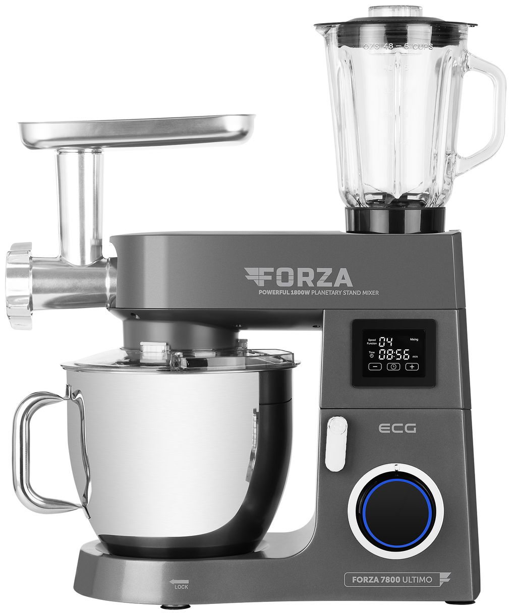 Forza 7800 1800 W Küchenmaschine 8 l (Schwarz, Edelstahl) 