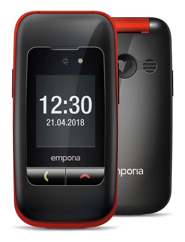 One 2G Smartphone 6,1 cm (2.4 Zoll 2 MP  (Schwarz, Rot) 