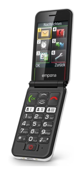 SimpliCity Glam 4G Smartphone 7,11 cm (2.8 Zoll) Single SIM (Schwarz, Weiß) 