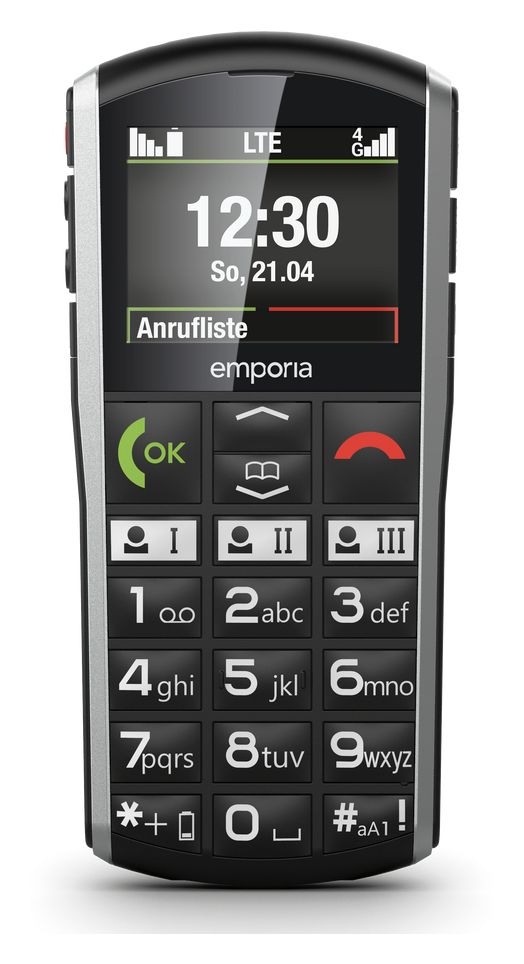 SimpliCity V27 4G Smartphone 5,08 cm (2 Zoll) Single SIM  (Schwarz, Silber) 