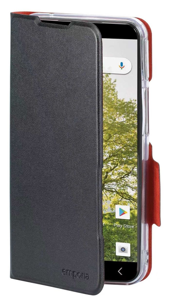 Smartcover Folio für Emporia SMART.7lite, SMART.7mini, ME.7  (Schwarz, Rot) 