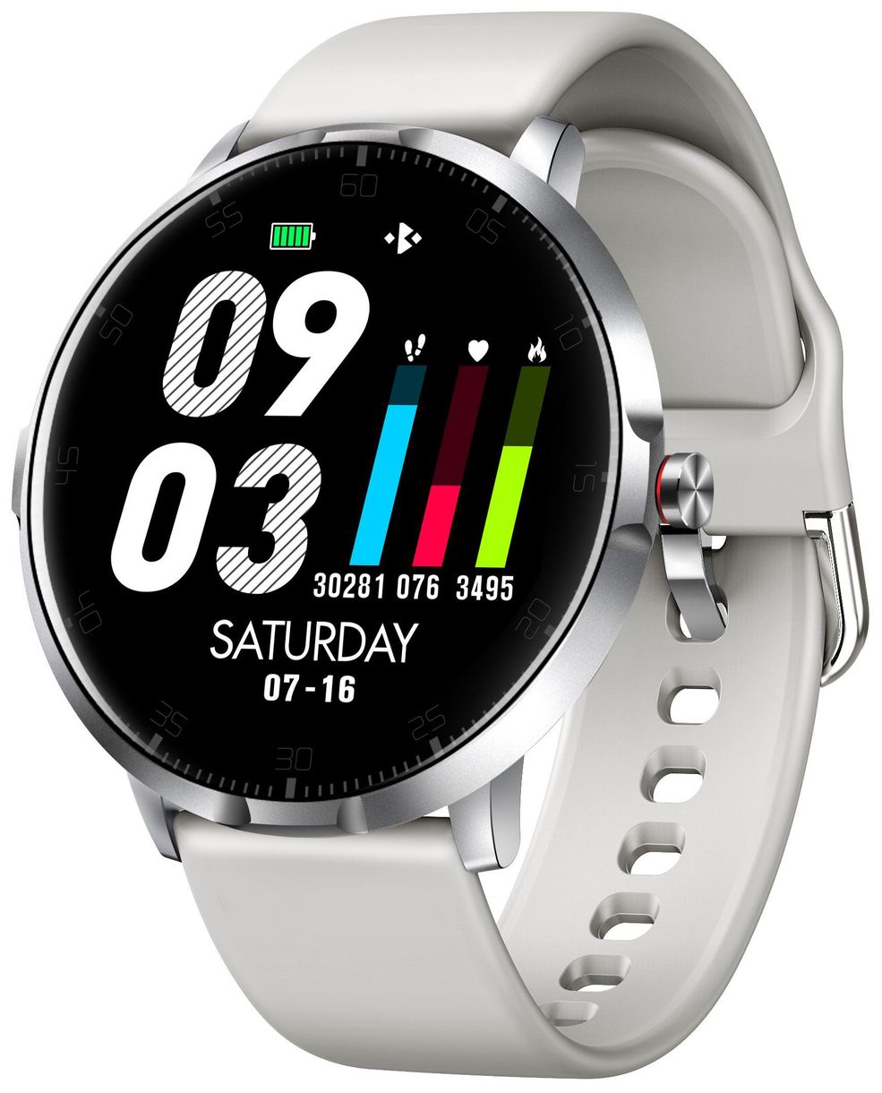 Watch basic Smartwatch Rund (Silber) 