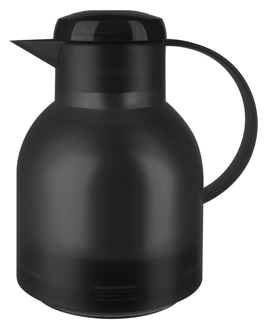 504235 SAMBA Quick Press Isolierkanne 1,0l Glas-Isolierkolben  (Schwarz) 