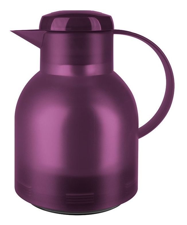 505490 SAMBA Quick Press Isolierkanne 1l Glas-Isolierkolben (Aubergine, Durchscheinend) 