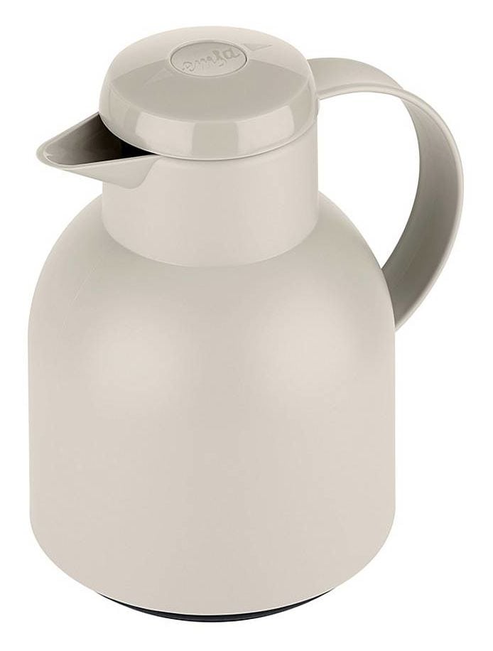 SAMBA Quick Press Isolierkanne 1,0l Glas-Isolierkolben  (Grau) 