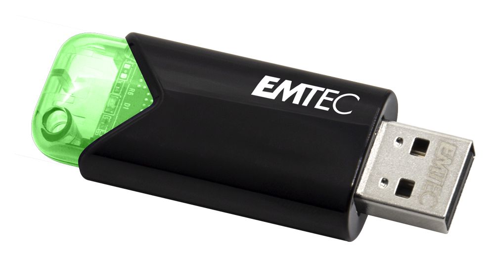 B110 Click Easy USB Typ-A Stick 64 GB  (Schwarz, Grün) 
