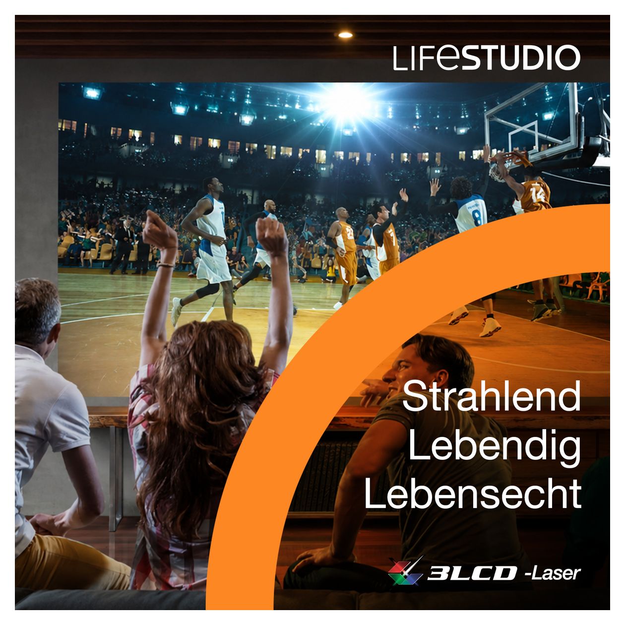 EH-LS670 Lifestudio Grand UHD 4K (3840x2160) 3LCD Laser Ultra-Short-Throw-Projektor 3600 ANSI Lumen  (Weiß) 