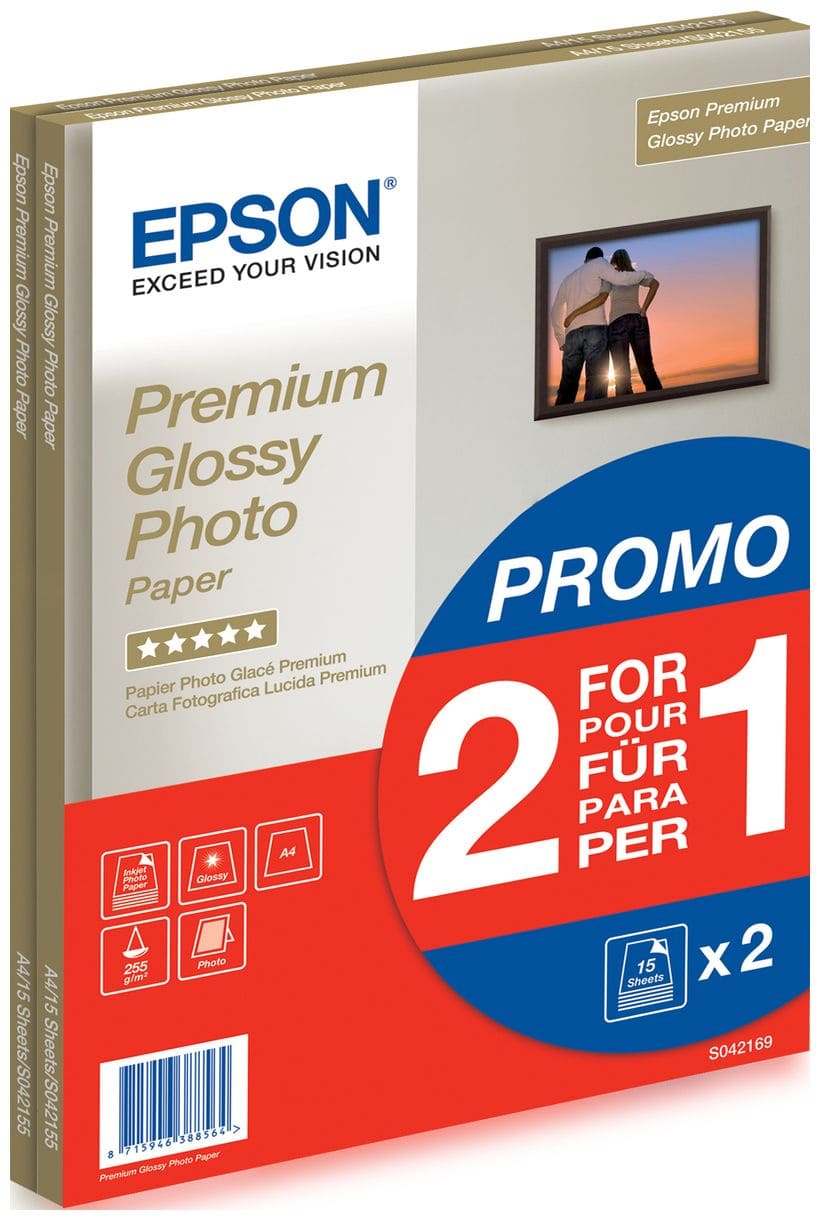 Premium Glossy Photo Paper - A4 - 2x 15 Blätter 