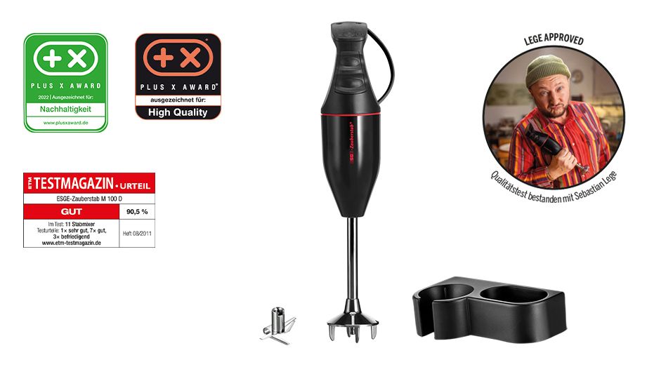 M100D Black Design Zauberstab Stabmixer 120 W 2 Stufen  (Schwarz) 