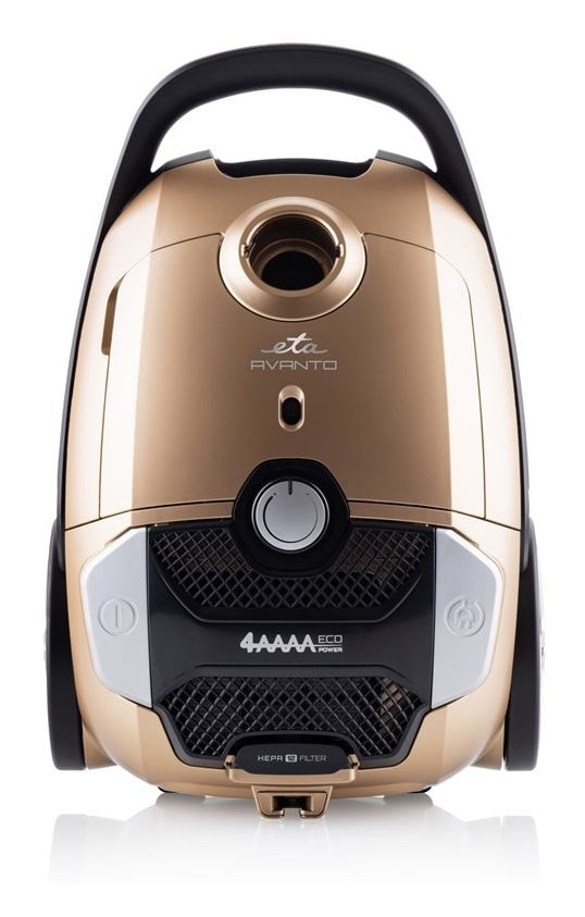 Avanto Bodenstaubsauger mit Staubbeutel 800 W HEPA  (Schwarz, Gold) 