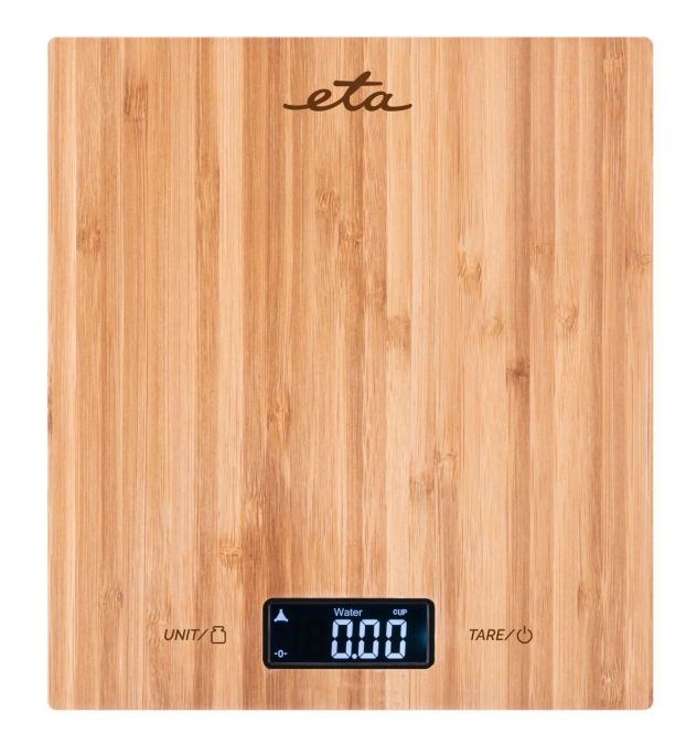 Bambi Elektronische Küchenwaage bis 5 kg Genauigkeit 1 g  (Holz) 