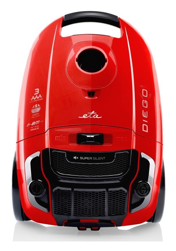 Diego Bodenstaubsauger mit Staubbeutel 800 W HEPA  (Rot) 