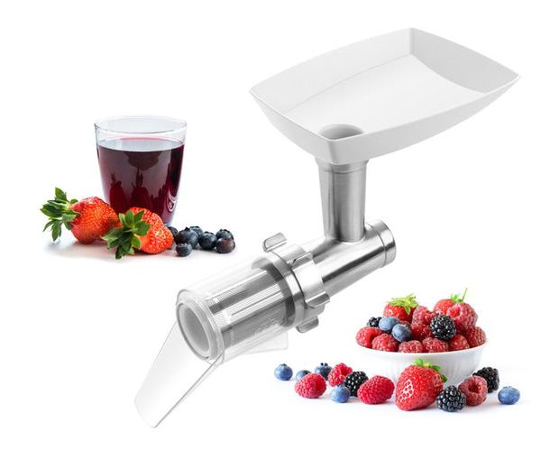 ETA002898050 Obstpressen-Aufsatz (Edelstahl, Weiß, Transparent) 