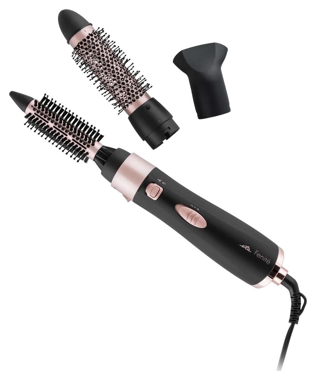 Fenite Black Edition 4321 Warmluftbürste 1000 W  (Schwarz/Rosegold) 