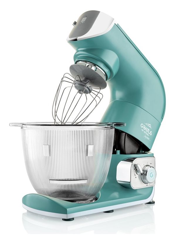Gratus di Vetro 1200 W Küchenmaschine 5 l  (Grün, Edelstahl) 