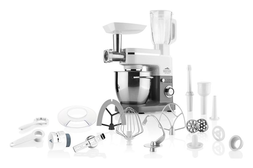 Gustus Gulliver III 1200 W Küchenmaschine 5,5 l  (Grau, Weiß) 