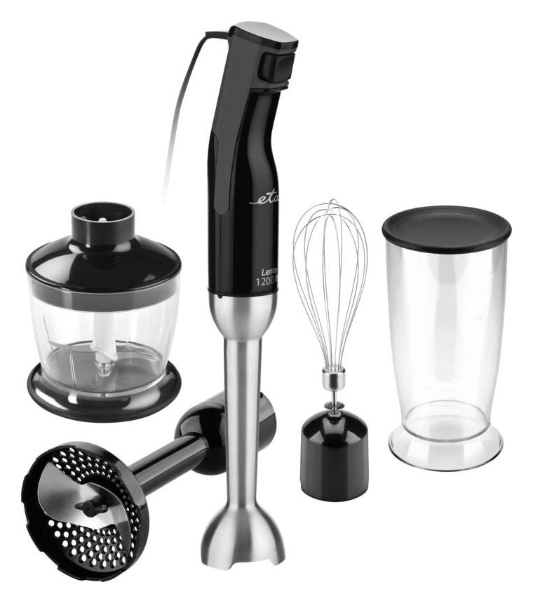 Lento Stabmixer 1200 W 2 Stufen  (Schwarz, Edelstahl) 