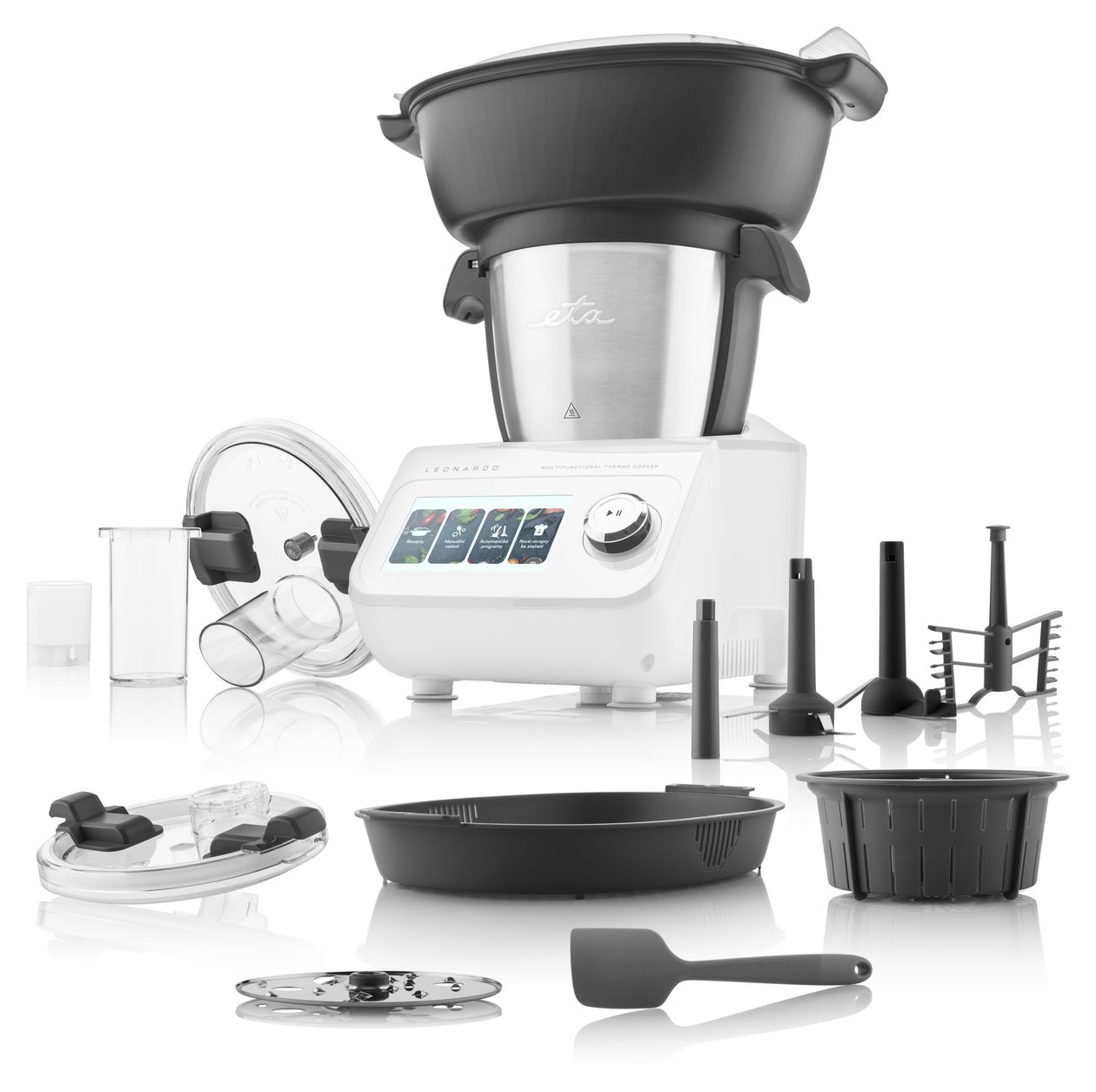 Leonardo Küchenmaschine 3,5 l mit Waage  (Weiß, Grau) 