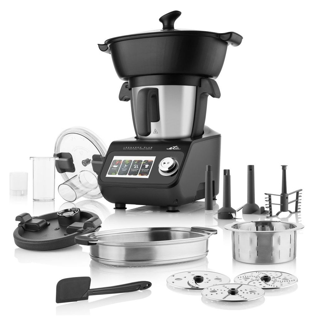 Leonardo Plus 600 W Küchenmaschine 3,5 l mit Waage  (Schwarz, Grau) 